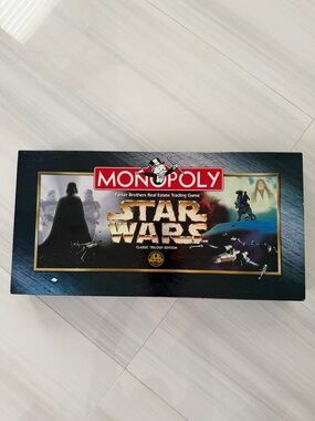Star Wars Monopoly Game Set with Blue, Yellow, Gold Banknotes